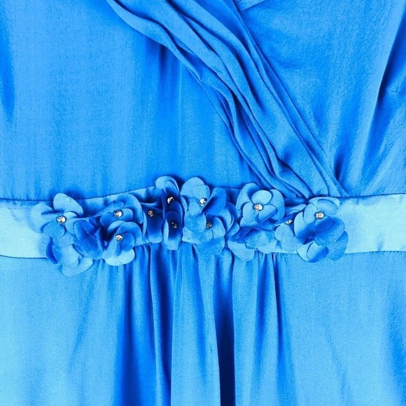 Boden 100% Silk Blue Dress US Size 10 - Picture 3 of 8